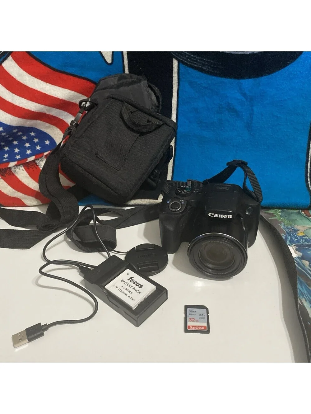 Canon PowerShot SX530 HS 16MP Wi-Fi Camera w 2 Batteries , Charger 32g Sd Tested